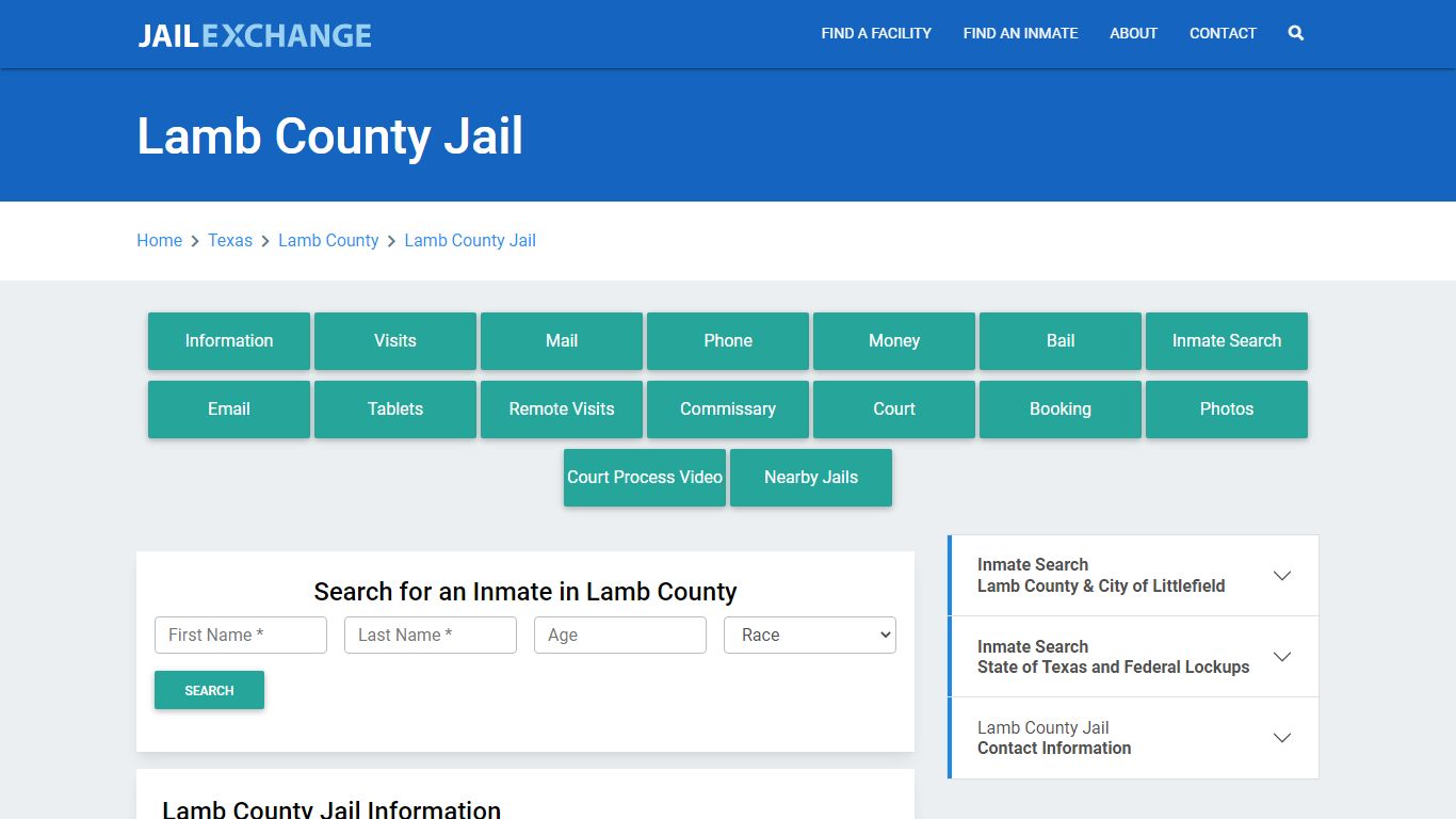 Lamb County Jail Roster Lookup, TX, Inmate Search - Jail Exchange